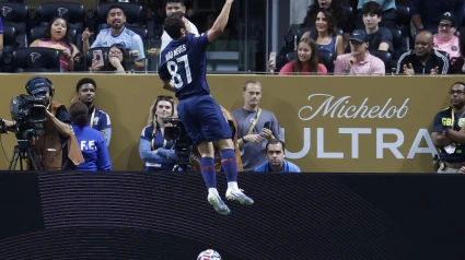 Joao Neves celebra el 2-0 del PSG contra el Inter Miami