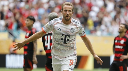 Kane celebra el gol del Bayern al Flamengo