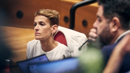 La presidenta del Gobierno de Navarra y secretaria general del PSN-PSOE, María Chivite