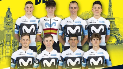 El equipo del Movistar Team para el Tour de Francia