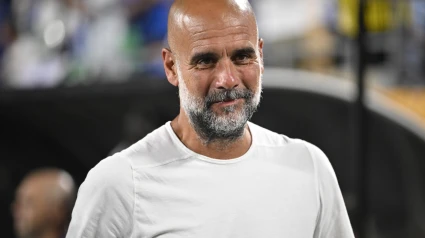 El entrenador del Manchester City, Pep Guardiola, antes del inicio del partido de la Copa Mundial de Clubes de la FIFA 2025 entre el Manchester City y el Al Hilal en Orlando, Florida.