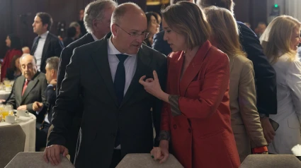 Tellado junto a su predecesora en la secretaría general del PP, Cuca Gamarra