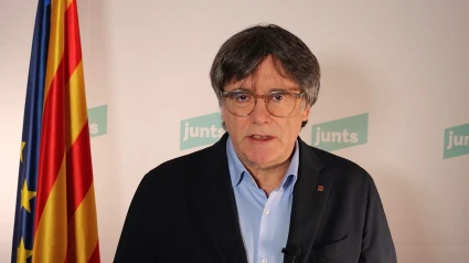 El expresidente de la Generalitat y presidente de Junts, Carles Puigdemont
