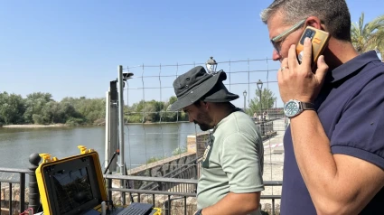 Los GEAS inspeccionan el puente romano de Talavera