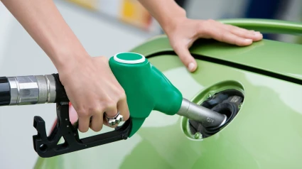 Surtidores de gasolina en gasolineras. Gipuzkoa