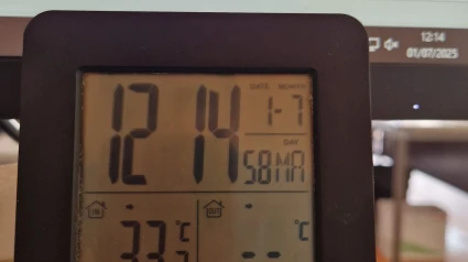 Imagen del termómetro superando los 30 grados