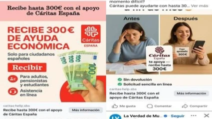 Alerta de estafa con la imagen de Cáritas
