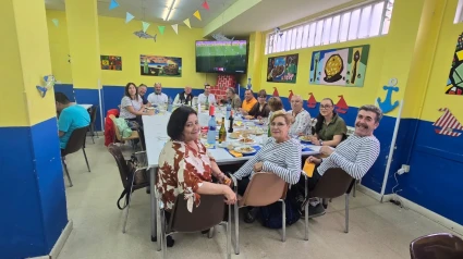 Participantes en la jornada en las instalaciones de la Asociación Rey Pelayo