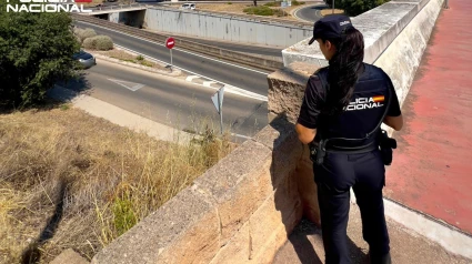 Policía Nacional en el lugar del suceso