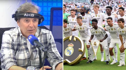Paco González y los jugadores del Real Madrid