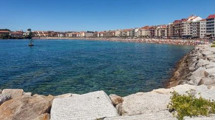 Imagen de la playa de Silgar, en Sanxenxo