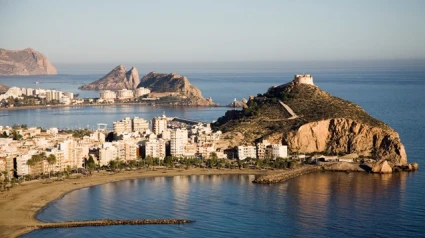 Vista panorámica de la playa de La Colonia de Águilas