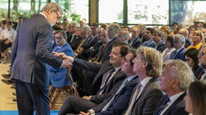 Santiago Aparicio, presidente de CEOE Castilla y León, ha subrayado el compromiso y la dedicación empresarial de los nueve galardonados en los premios que se han entregado hoy en Soria