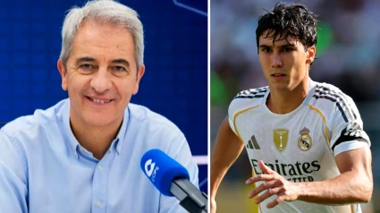 Manolo Lama y Gonzalo, delantero del Real Madrid