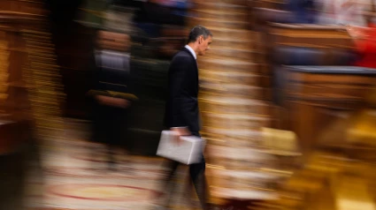 El presidente del Gobierno, Pedro Sánchez, durante el pleno extraordinario este miércoles, en el Congreso de los Diputados en Madrid