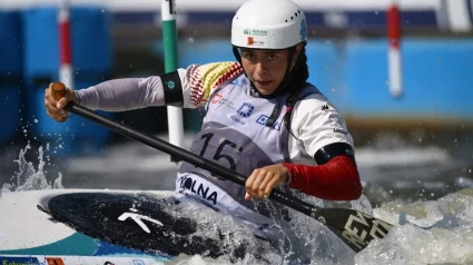 Clara González en plena competición