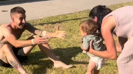 Xisco Quesada con su familia.