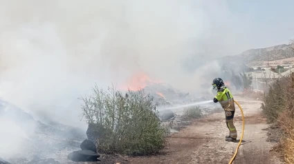 Imagen del incendio en Totana
