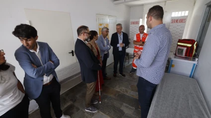 El punto de atención a los peregrinos de Portomarín ofrece una primera asistencia a los caminantes para tratar de resolver problemas "leves" que no requieren de la intervención de los facultativos del Centro de Salud