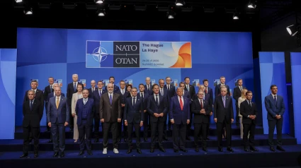 Foto de los líderes en la cumbre de la OTAN en La Haya