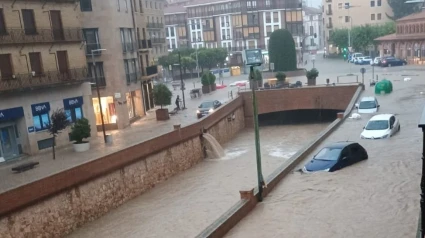 Imagen de las inundaciones de Tarazona.