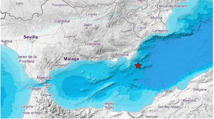 El terremoto de 5,5 se ha producido frente a la costa de Almería.