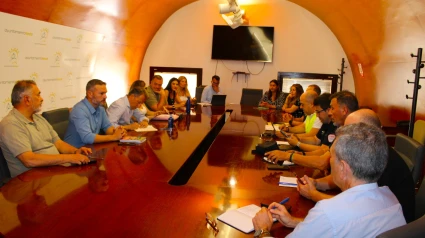 El alcalde de Lorca reunido con los responsables de los servicios municipales y los mandos de emergencias