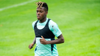 Los internacionales Nico Williams (en la imagen), Unai Simón y Dani Vivian han regresado este lunes a Lezama para incorporarse a la pretemporada del Athletic Club ya concluidas sus vacaciones unos días más tarde que las del resto de sus compañeros por su participación en la Liga de Naciones