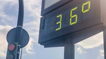 Termómetro en 36 grados