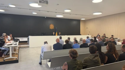 Un instante de la notificación de la sentencia de la causa BPA.