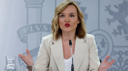 Pilar Alegria en rueda de prensa