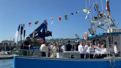 Procesión marítima en San Sebastián con motivo de la Virgen del Carmen