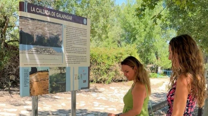 Visita a los trabajos en la calzada romana