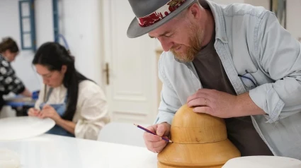 Félix de Martín en su estudio