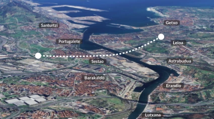 Imagen de la ubicación del futuro túnel bajo la ría