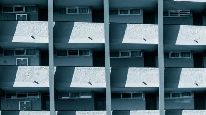 Fachada de un bloque de viviendas en España