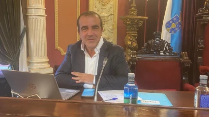 Cacharro en su nuevo puesto como secretario del pleno del Concello de Ourense