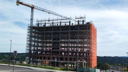Obra en construcción en San Fiz