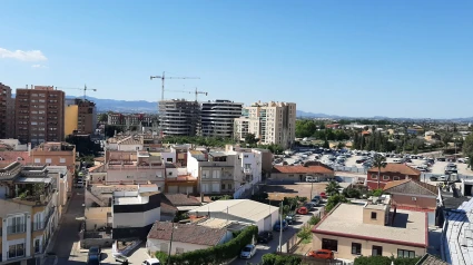 Panorámica del barrio de Sutullena en Lorca, en el que se aprecian algunos solares