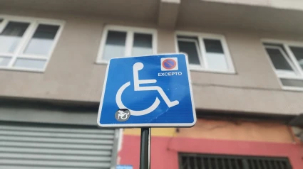 Señal de plaza PMR reservada en A Coruña