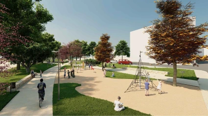 Recreación virtual del nuevo pulmón verde en Ferrol