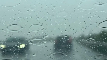 Lluvias torrenciales en Dénia desde el coche