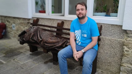 Miguel Uriz, voluntario en la Oficina del Peregrino
