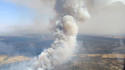 Incendio entre Arroyomolinos y Alcuéscar