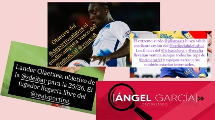 Algunos de los anuncios de fichajes que da @Cazurreando en sus redes sociales