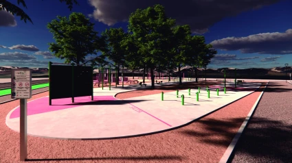 Simulación del centro de deportes urbanos que planea construir el Ayuntamiento de Lorca