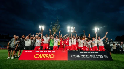 El Girona celebra la Copa Catalunya