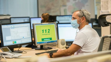 Un operador del 112 Andalucía.