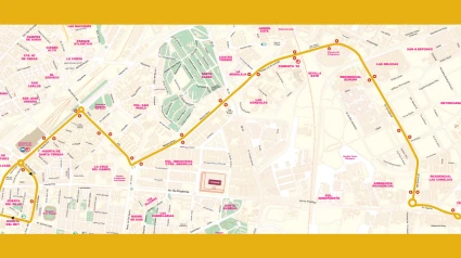 Mapa de circulación del Tranvibus