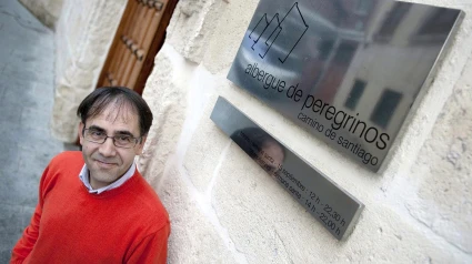El presidente de la Asociación de Amigos del Camino de Santiago de Burgos, Jesús Aguirre